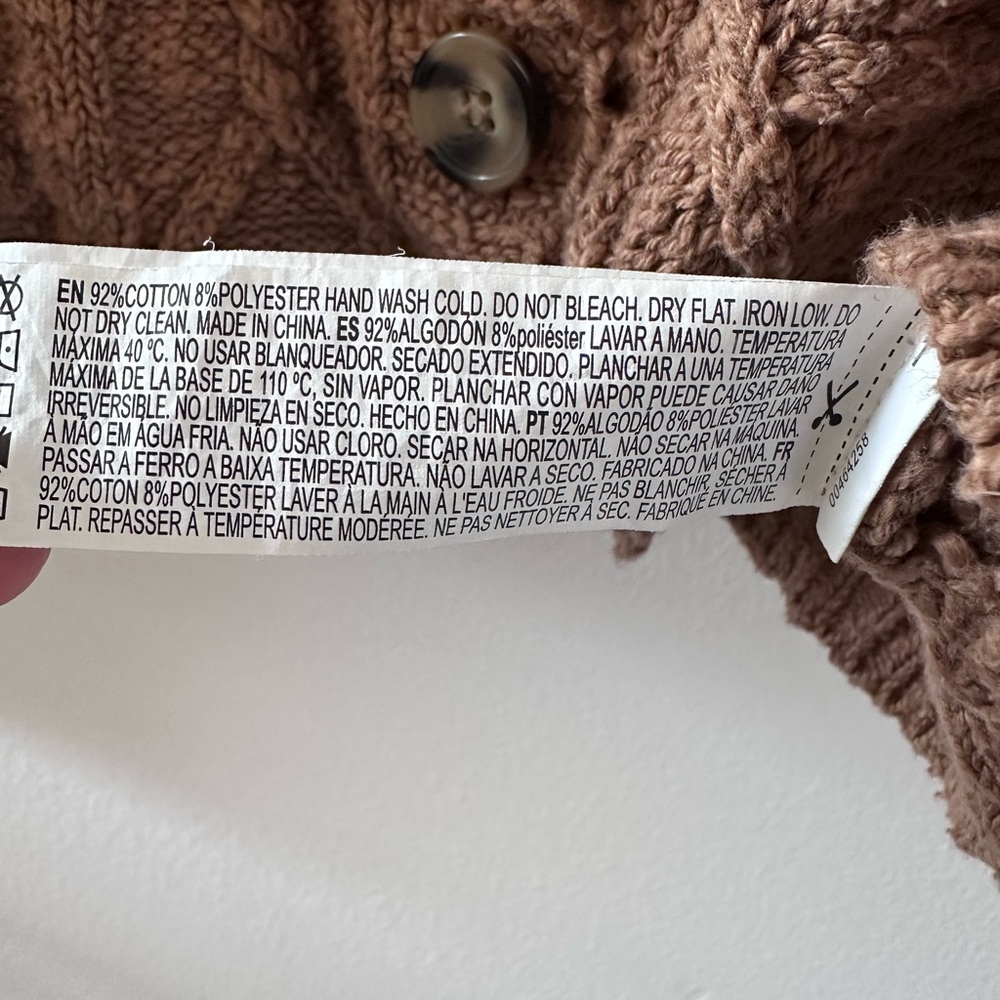 Cropped brown cardigan - Picture 3 of 3